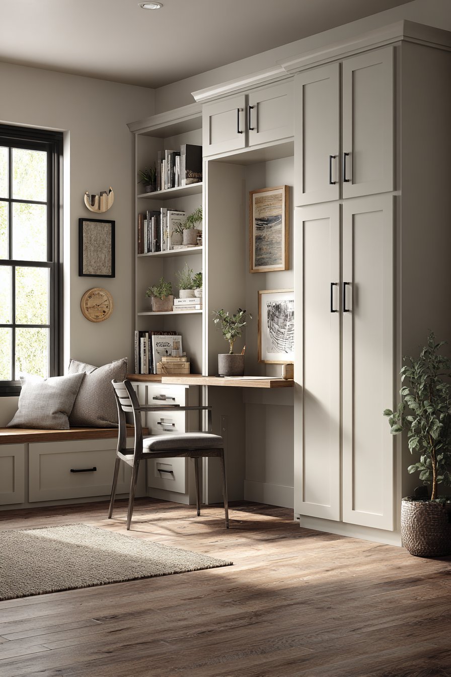 Murphy Bed with Integrated Desk