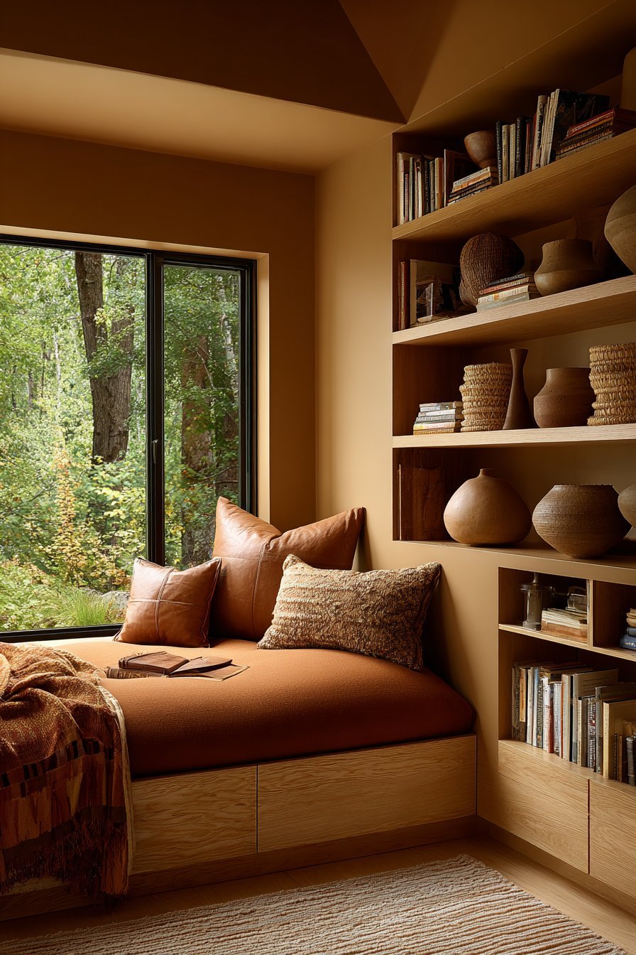 Built-In Window Seat with Organized Warmth