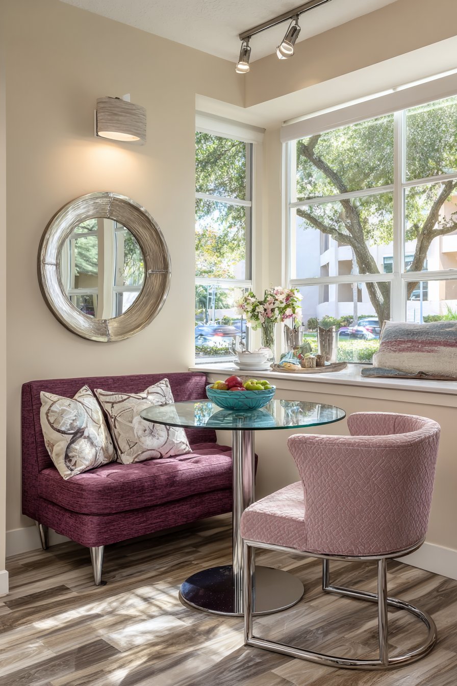 Glass-Top Dining Area