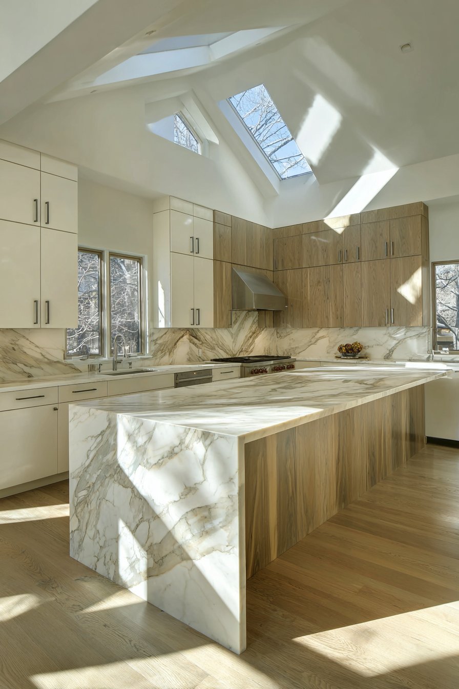 Transitional Wood and Paint Combination