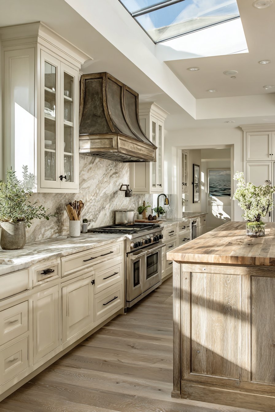 Transitional Wood and Paint Combination