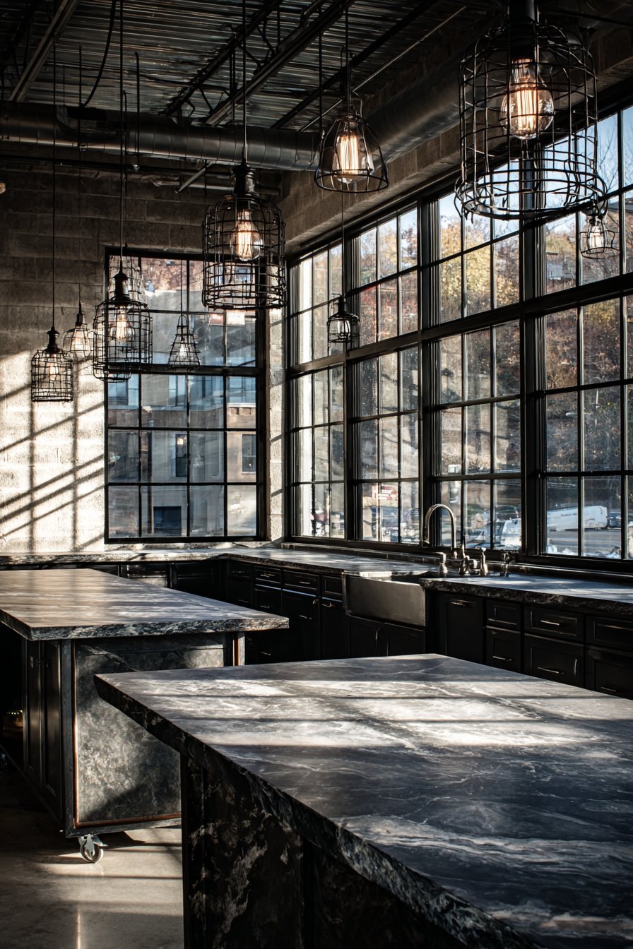 Steel Window Frames with Urban Views