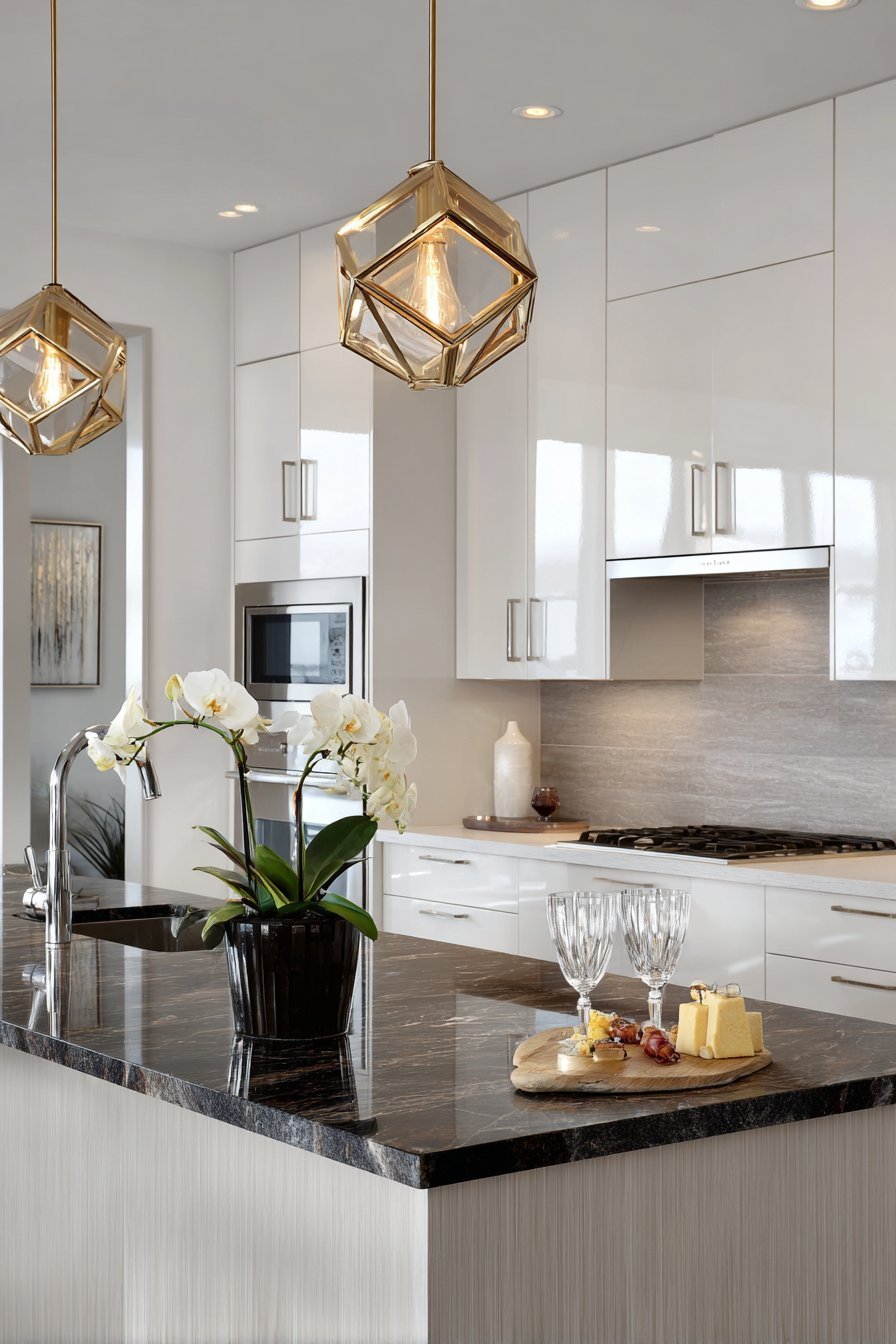 Modern Luxury Black Granite Statement