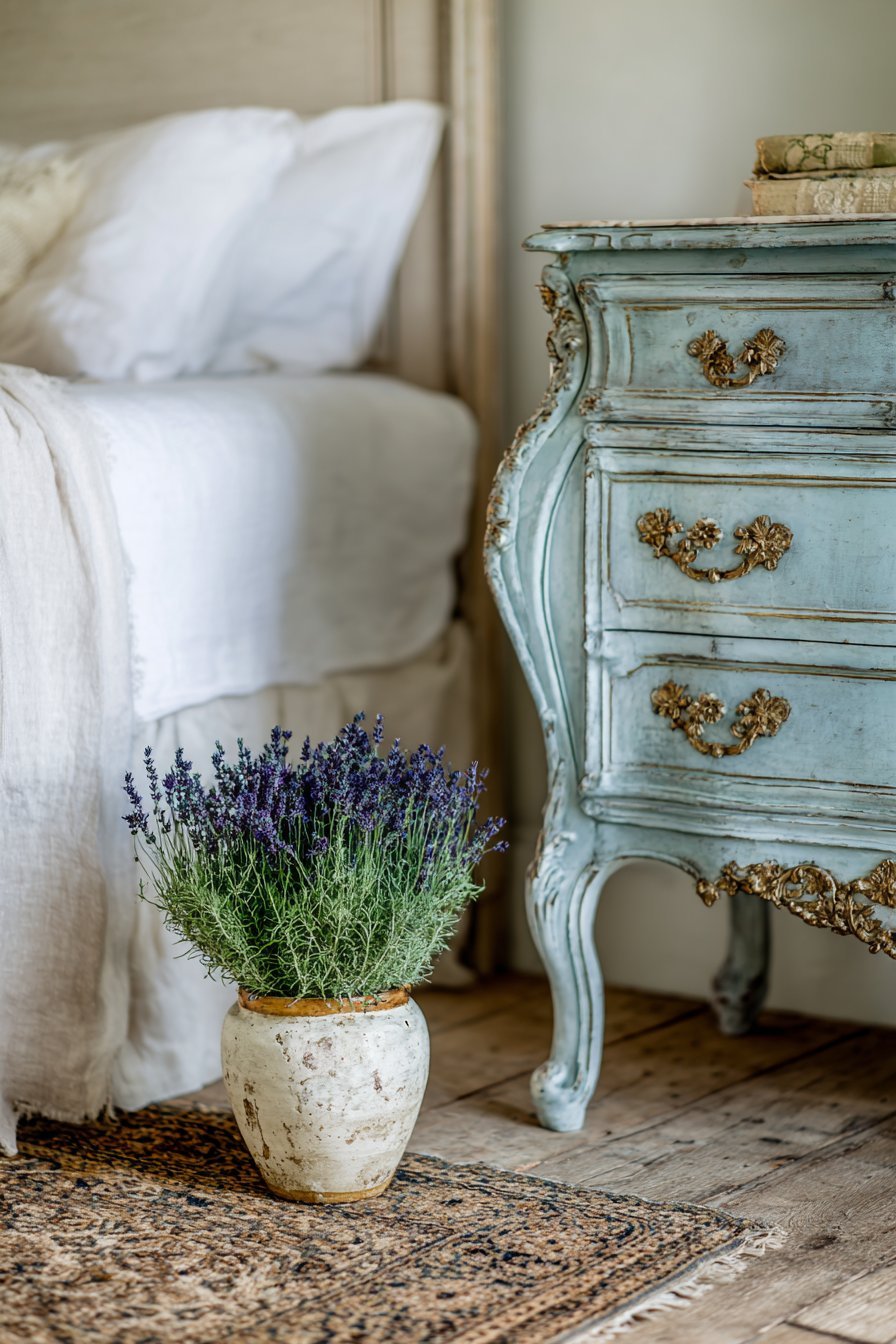 French Country Vintage Blue Furniture