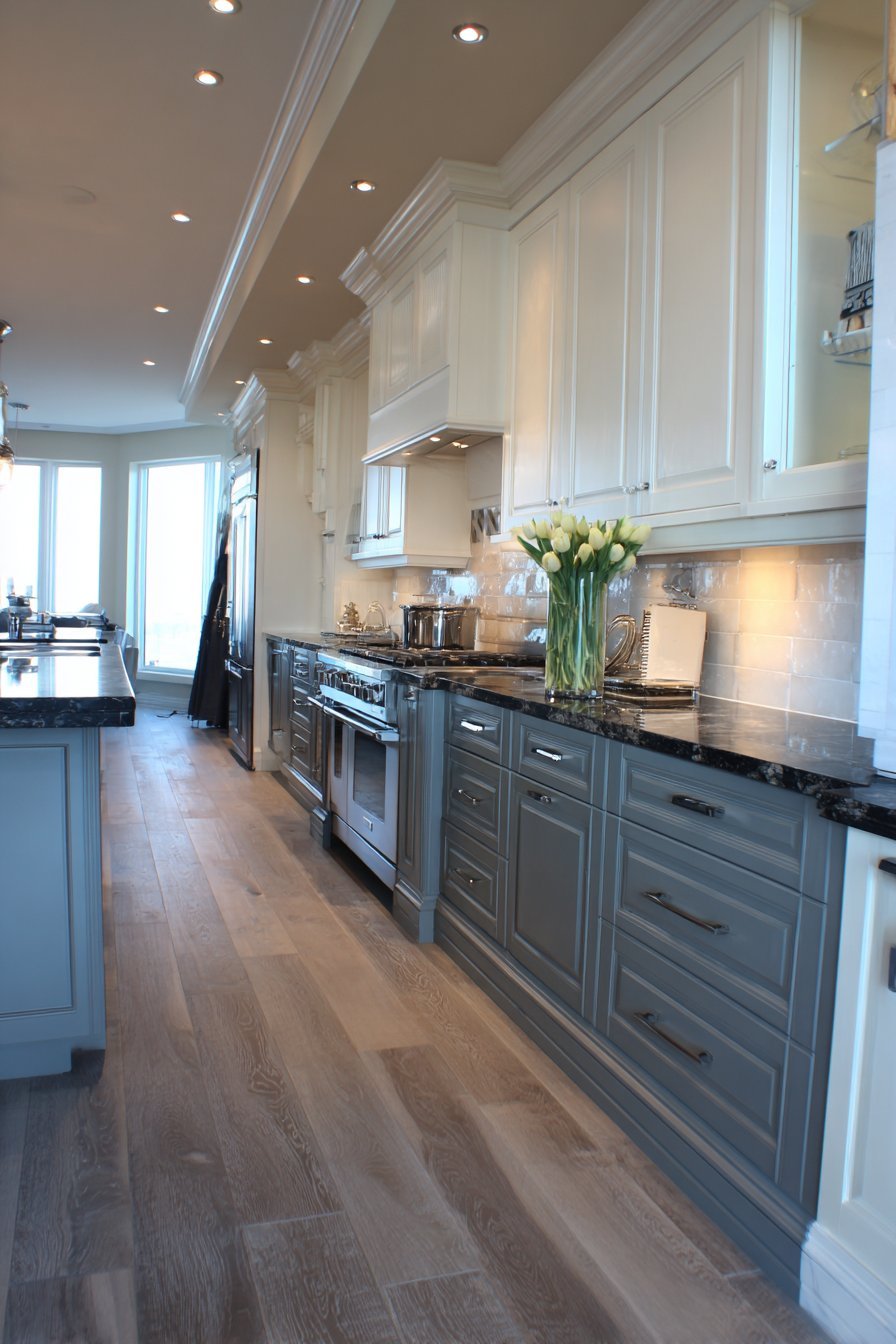 Two-Tone Grey and White Kitchen