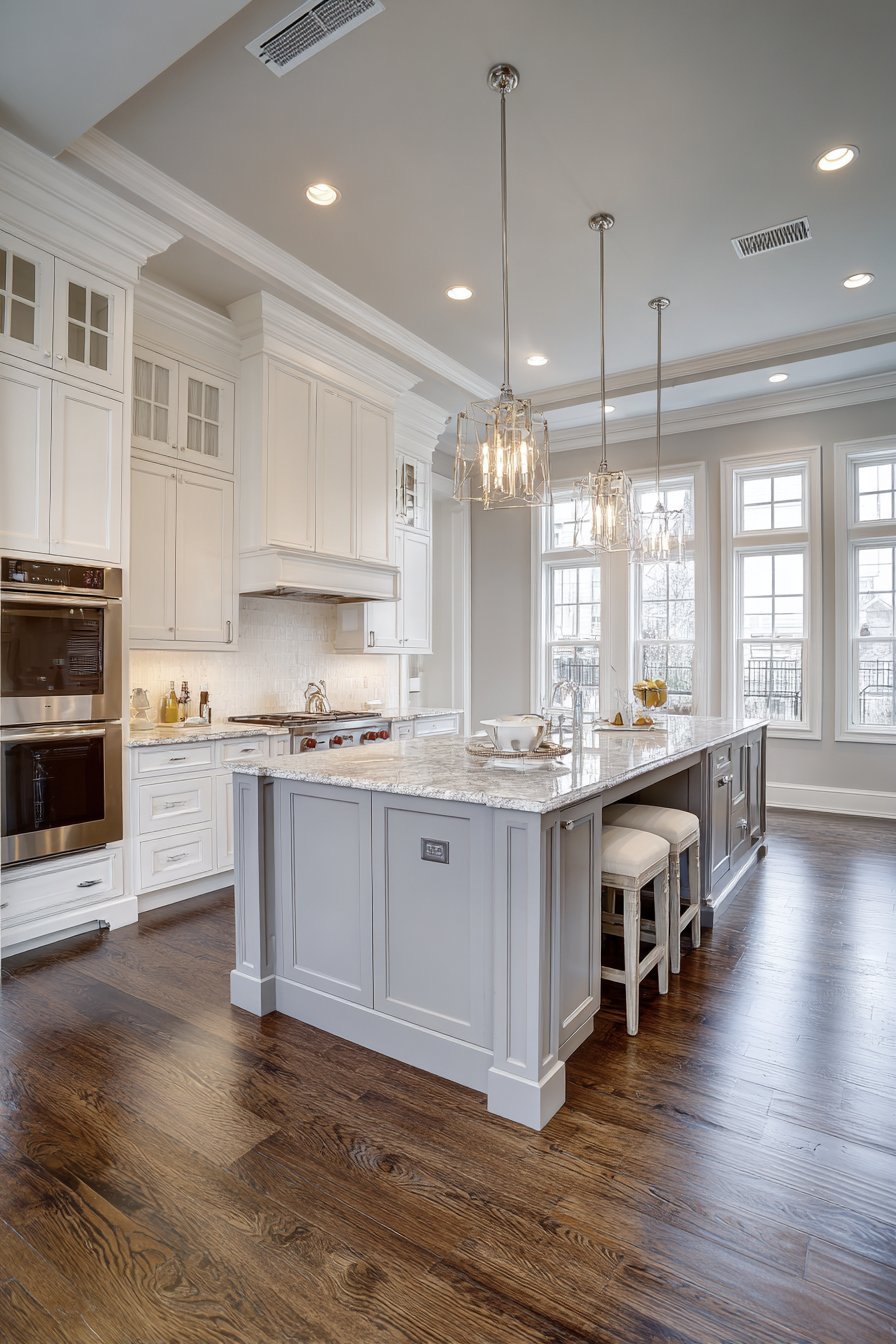 Two-Tone Grey and White Kitchen