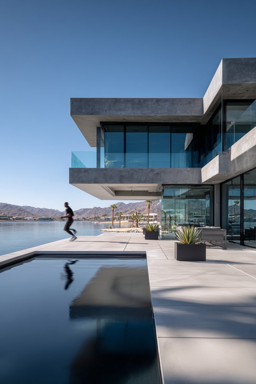 Black Bottom Modern Pool