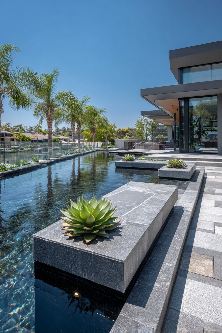 Black Bottom Modern Pool