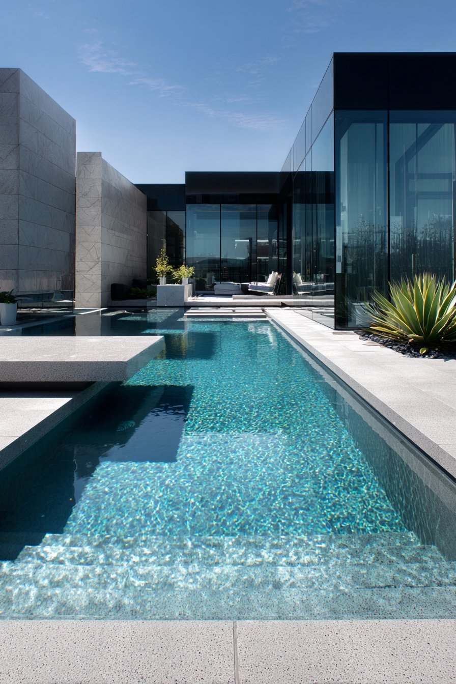 Black Bottom Modern Pool
