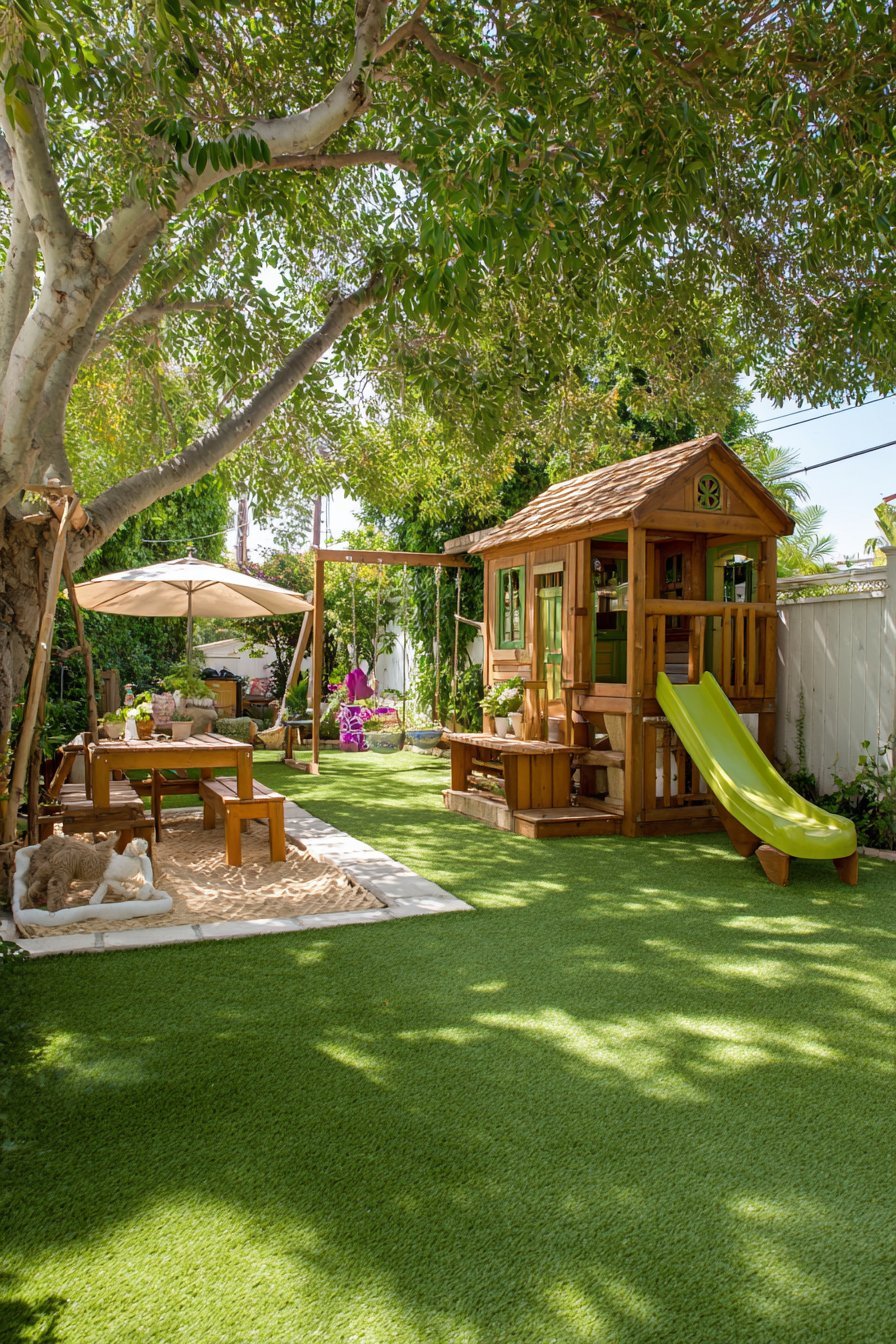 Safe Play Area with Rubber Mulch