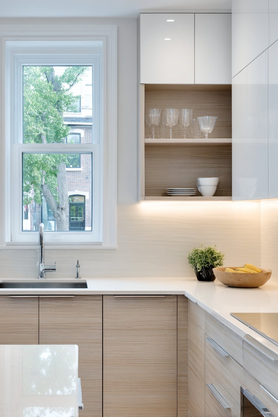 Compact Urban Kitchen with Fold-Down Table