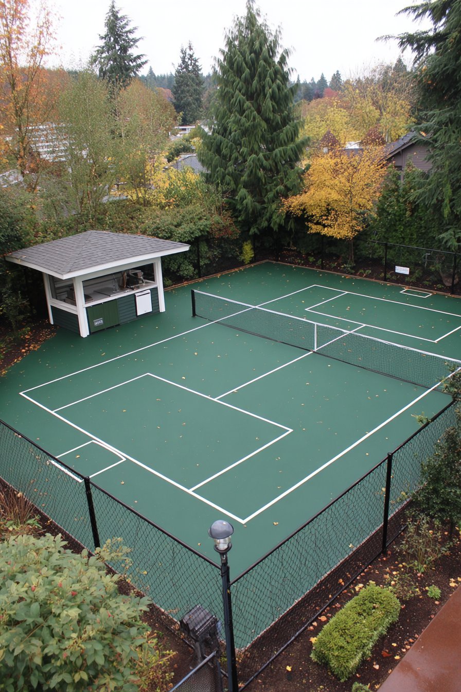 Cushioned Sport Court with Viewing Pavilion