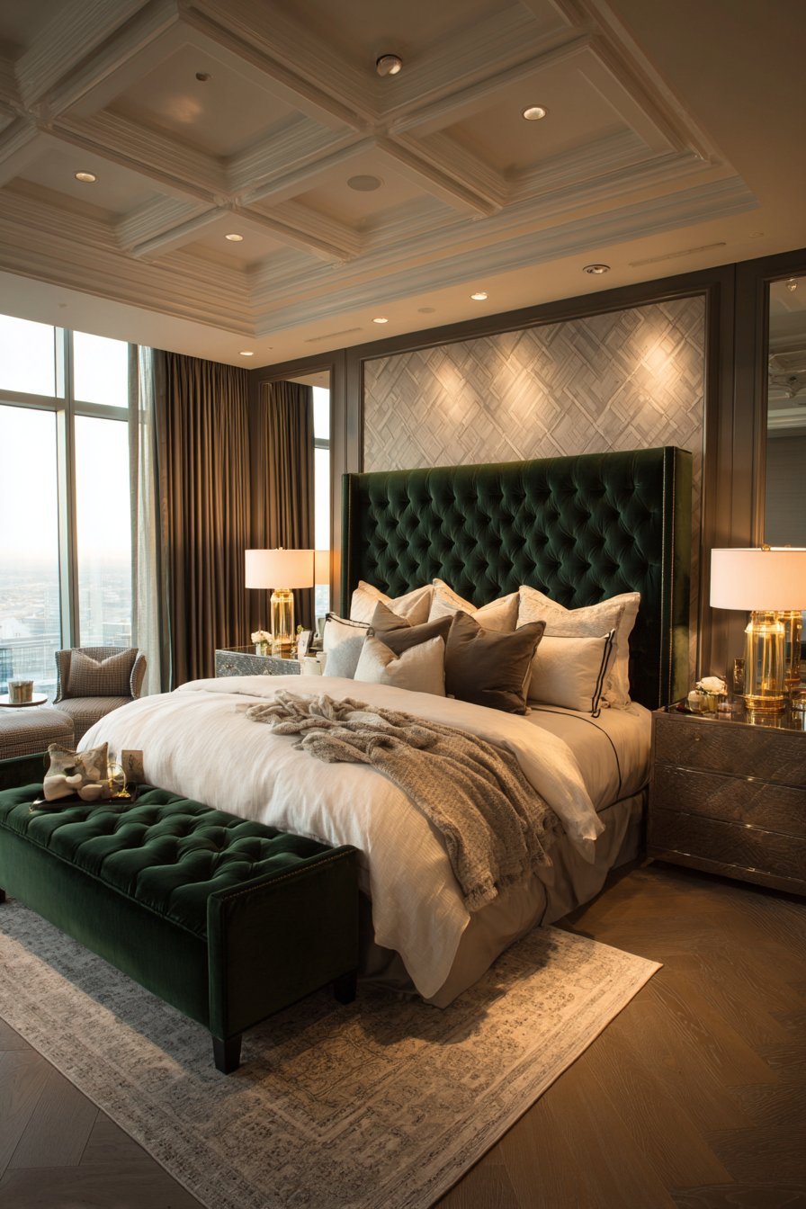 Luxurious Velvet Tufted Headboard