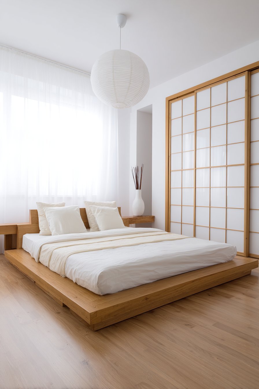 Japanese-Inspired Low Platform Bed