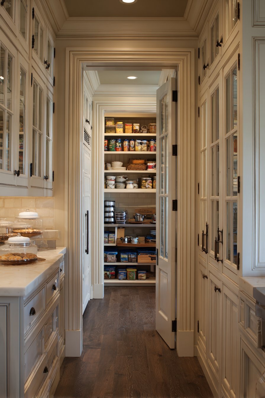 Traditional Floor-to-Ceiling Pantry Design