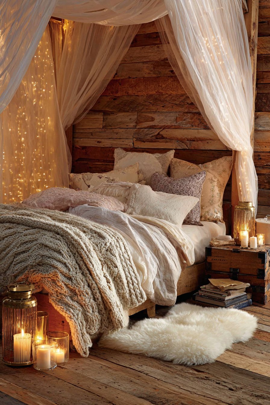 Romantic Canopy with Flowing Gauze