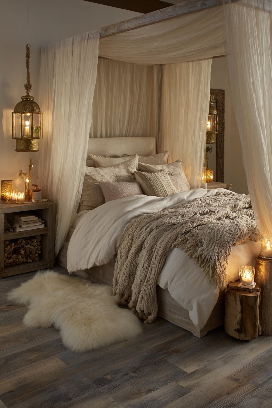 Romantic Canopy with Flowing Gauze