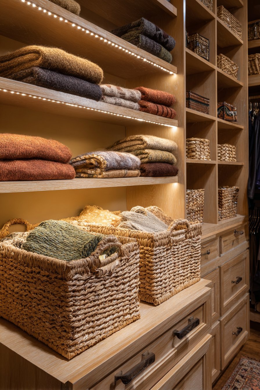 Natural Oak Custom Closet System
