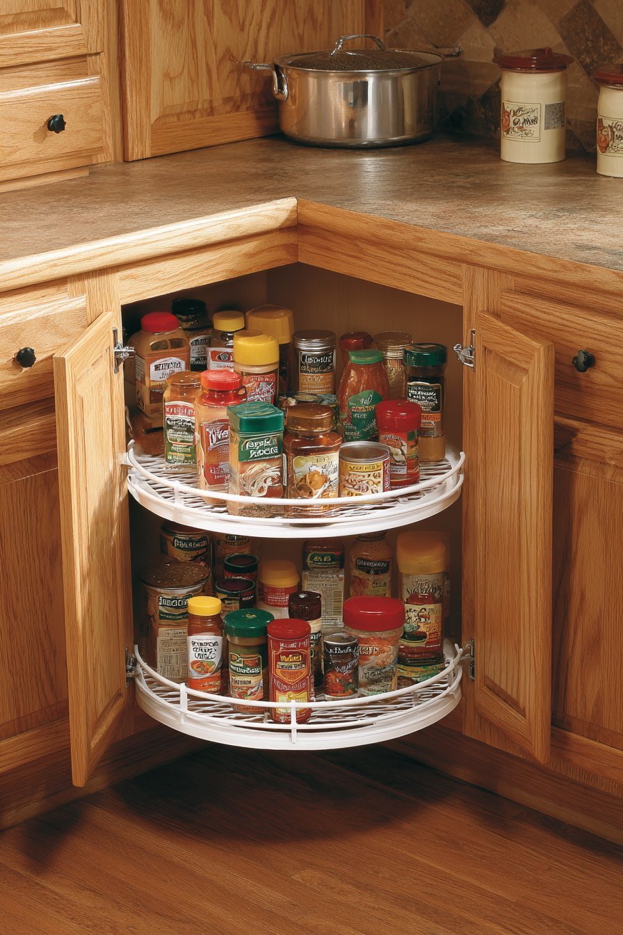 Corner Lazy Susan Storage