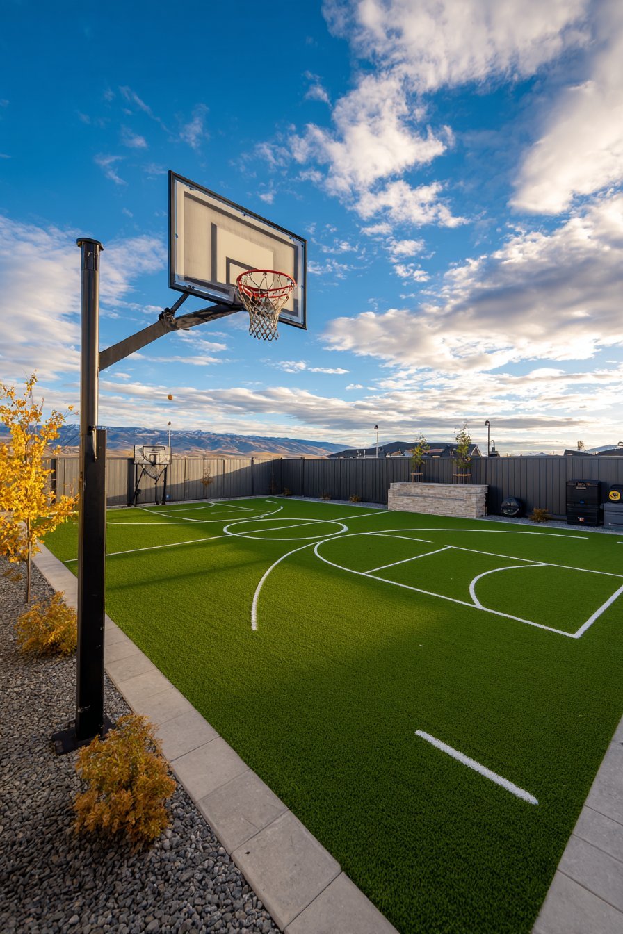Multi-Sport Synthetic Turf Athletic Court
