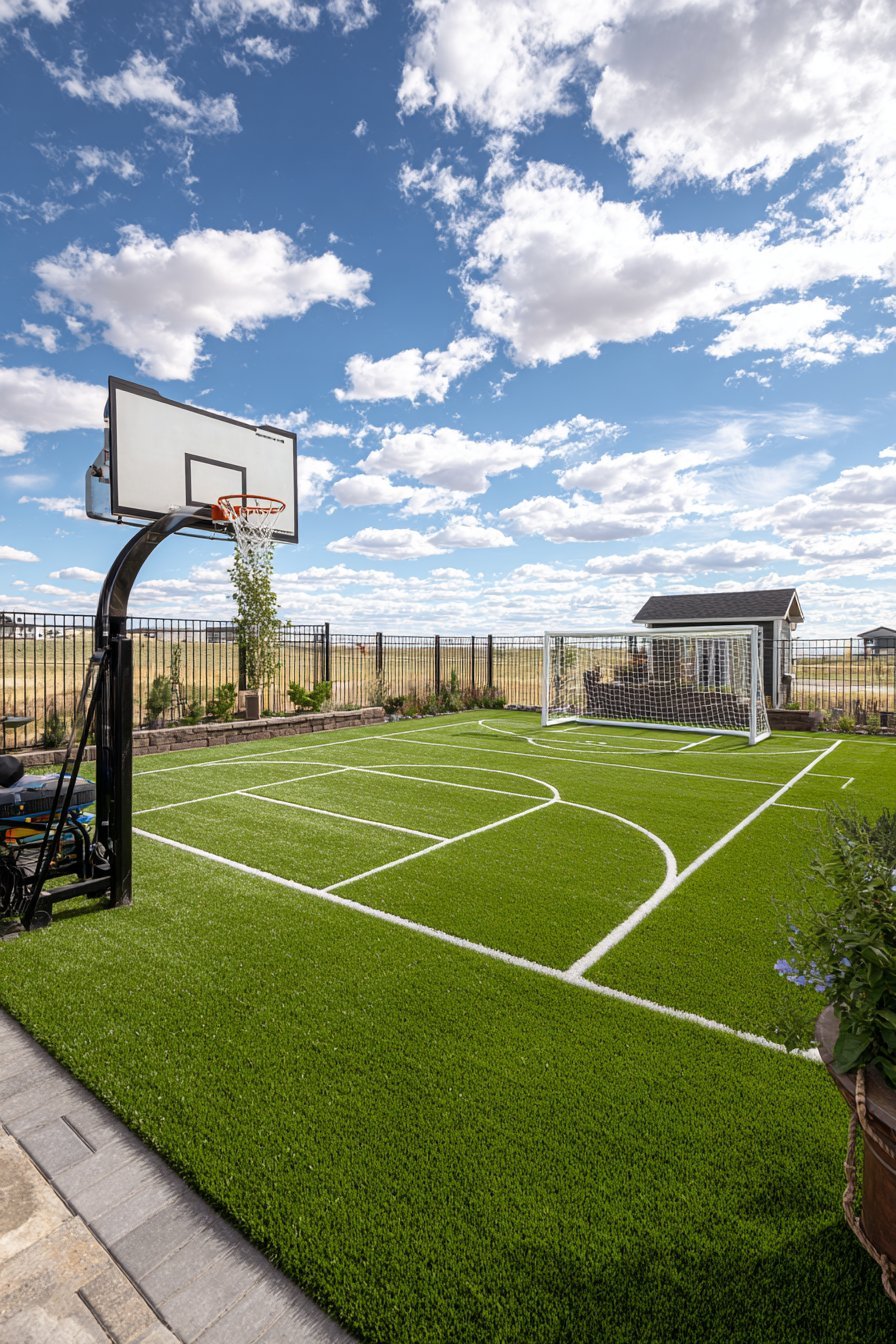 Multi-Sport Synthetic Turf Athletic Court