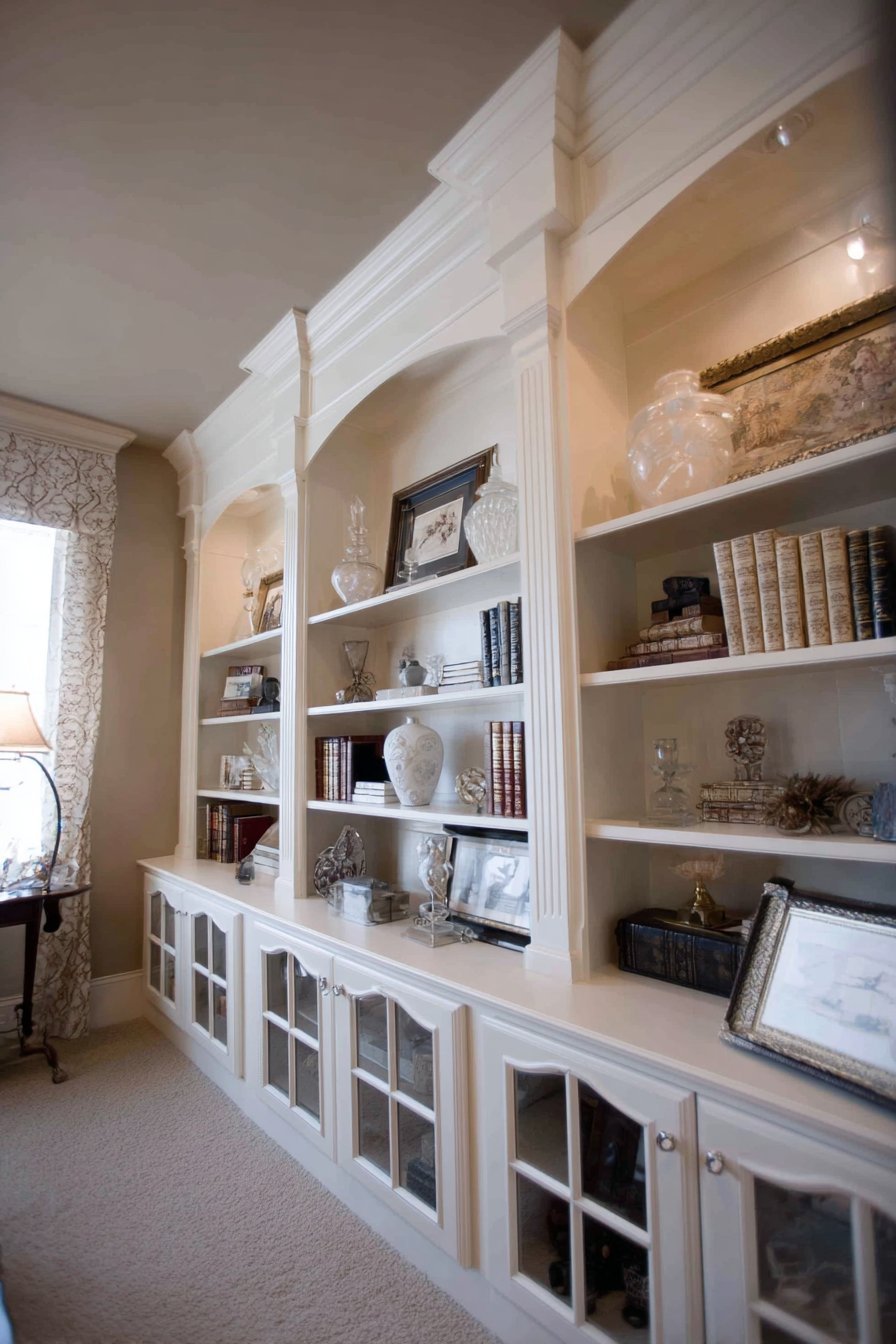 Sophisticated Built-In Bookcase