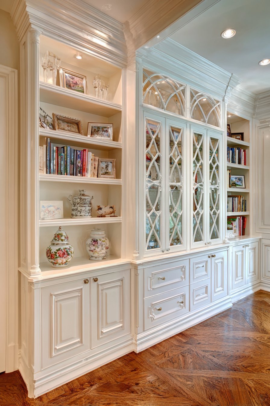 Sophisticated Built-In Bookcase