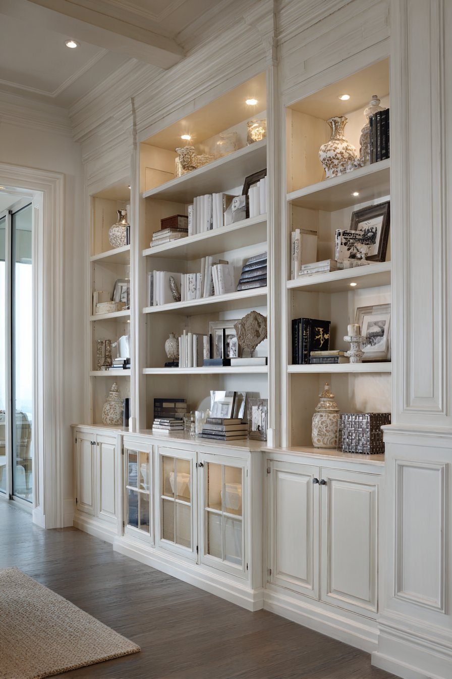 Sophisticated Built-In Bookcase