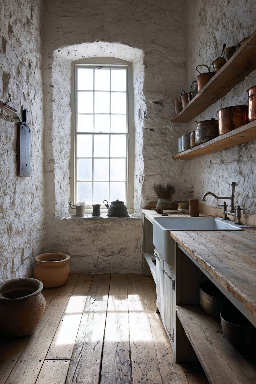 Whitewashed Exposed Brick Character