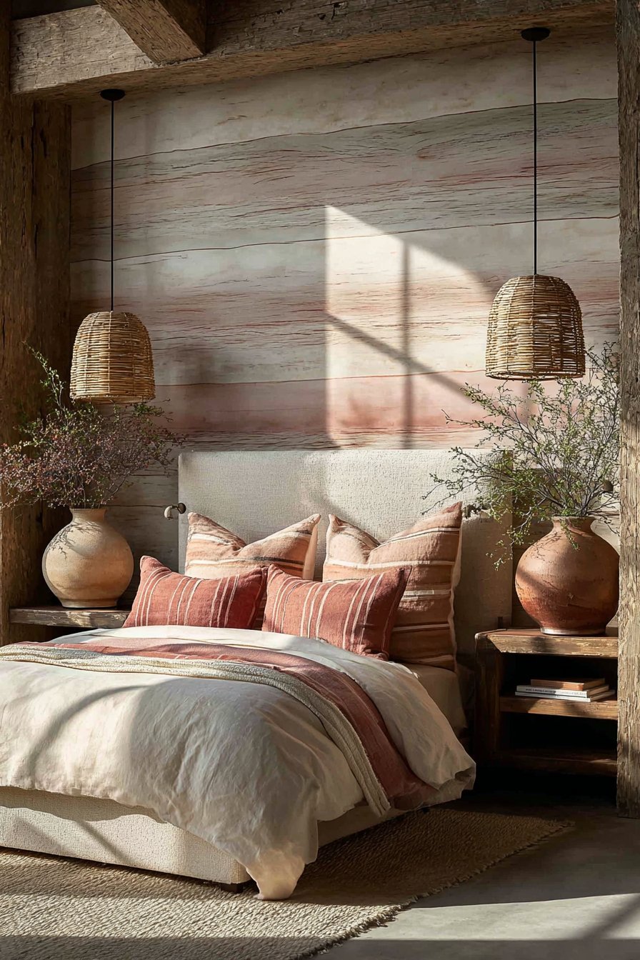 Horizontal Wood Paneling Accent Wall