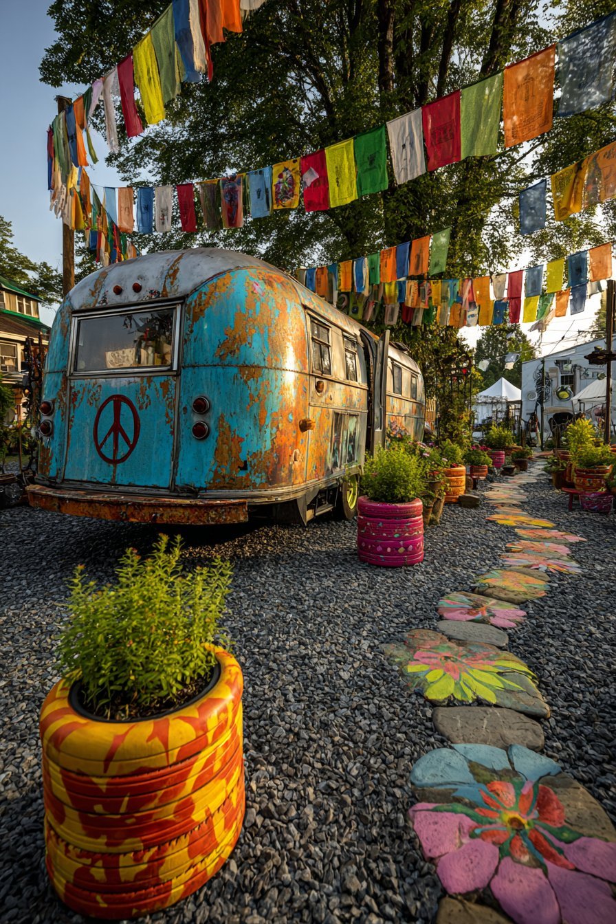 Vintage Airstream Garden Retreat