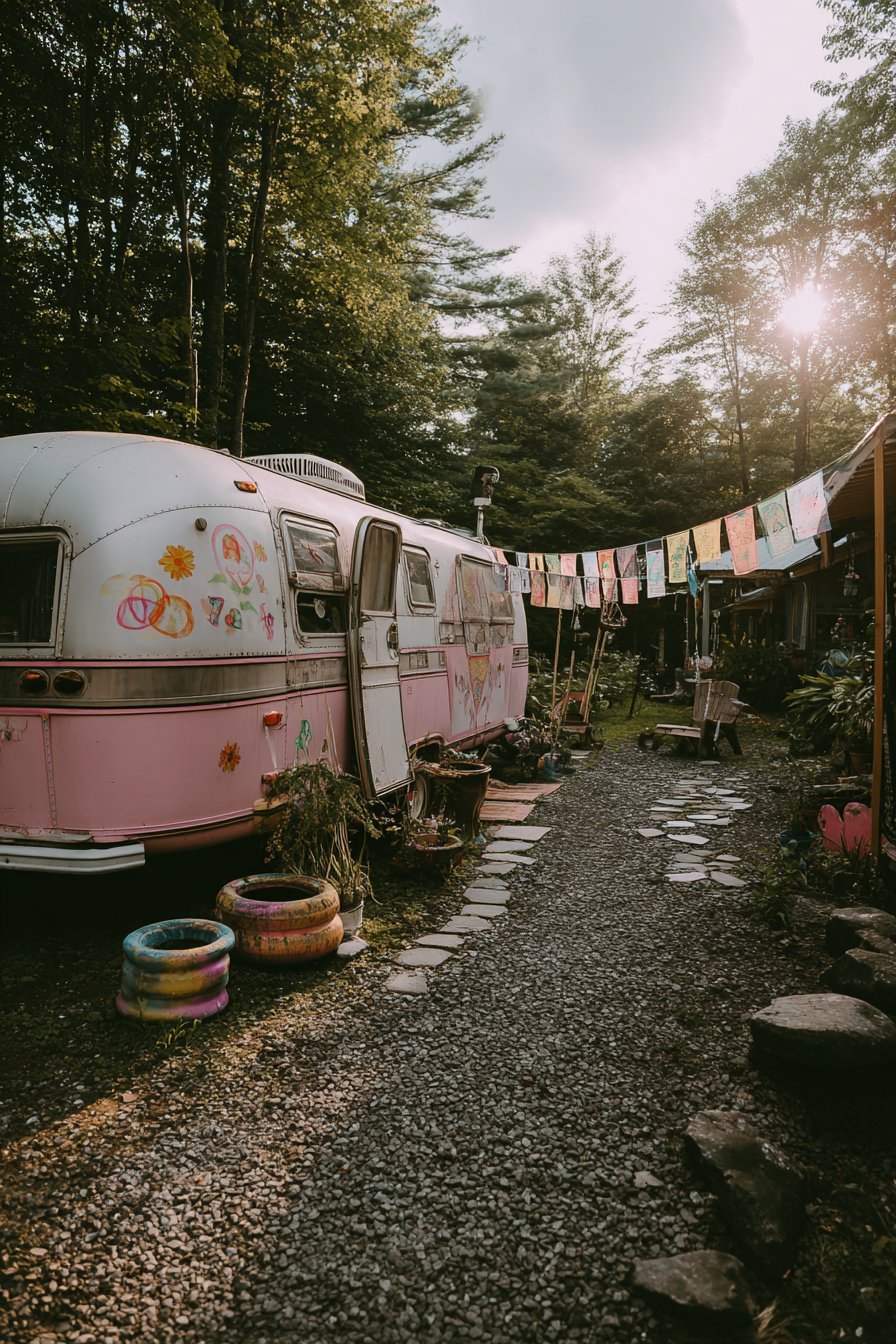 Vintage Airstream Garden Retreat