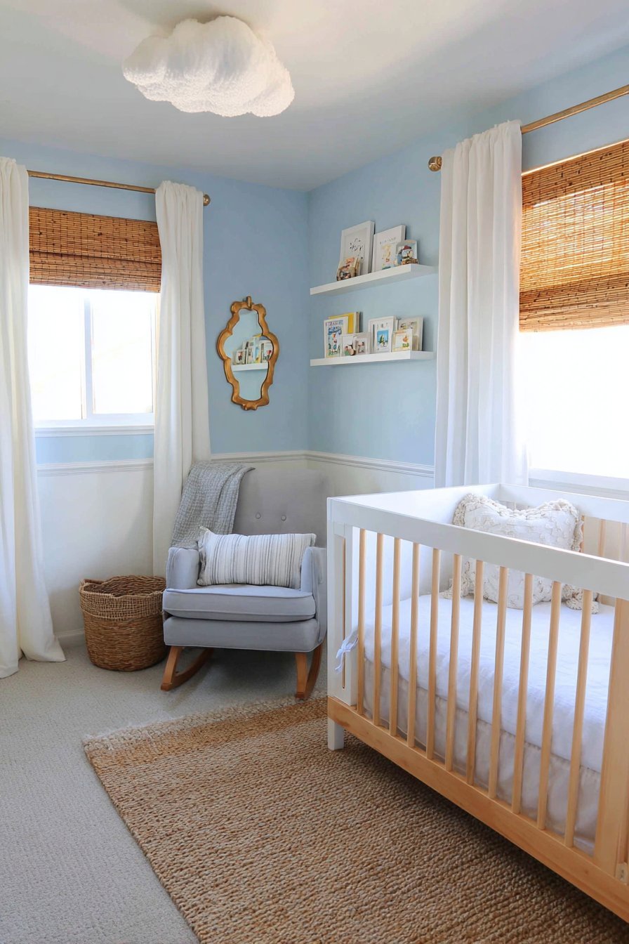 Calming Blue Toddler Transition Room