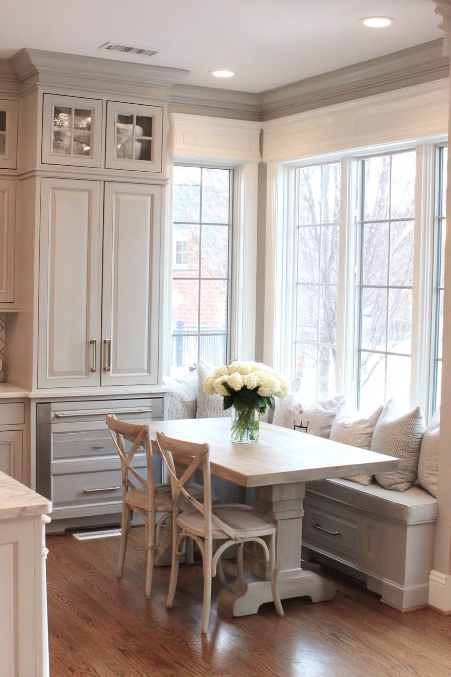 Light Grey Breakfast Nook Integration