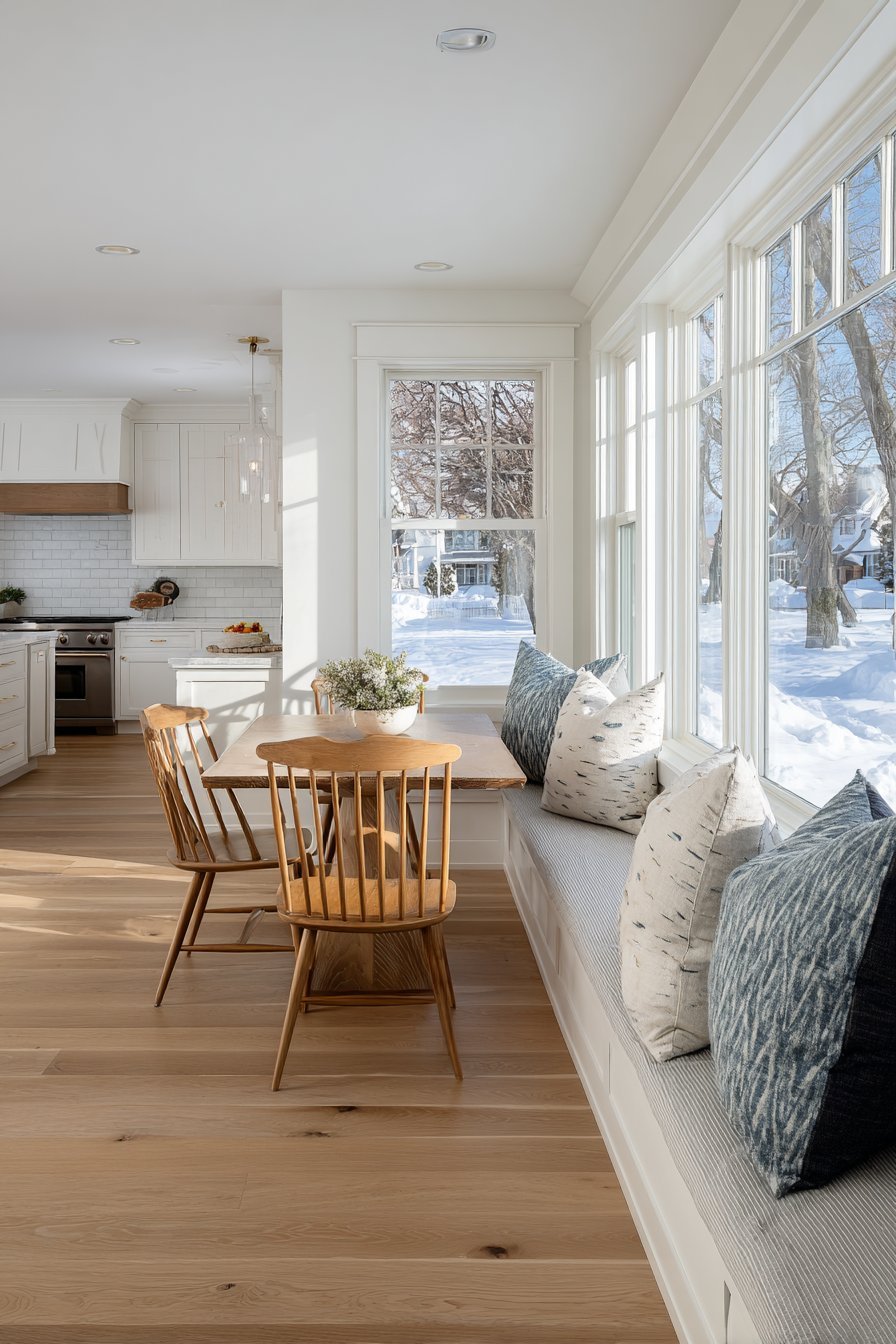 Light Grey Breakfast Nook Integration