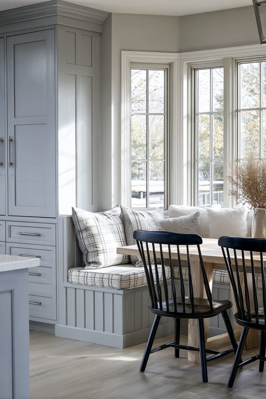 Light Grey Breakfast Nook Integration