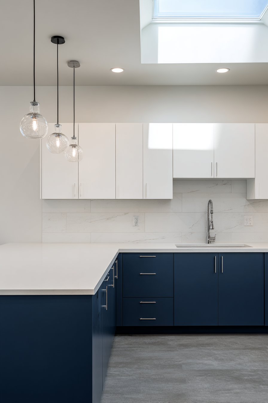 Navy and White Two-Tone Kitchen