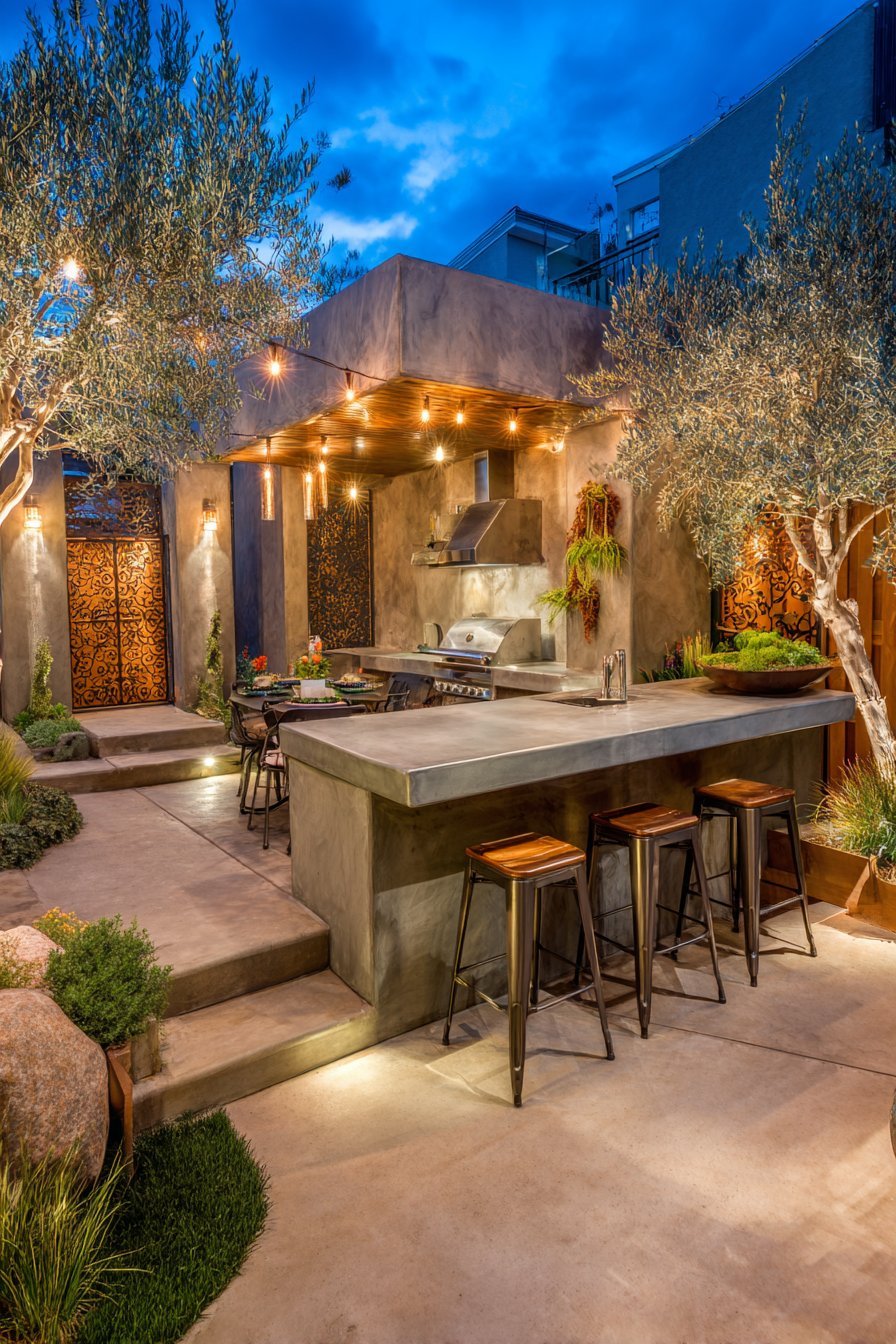 Built-In Outdoor Kitchen Zone