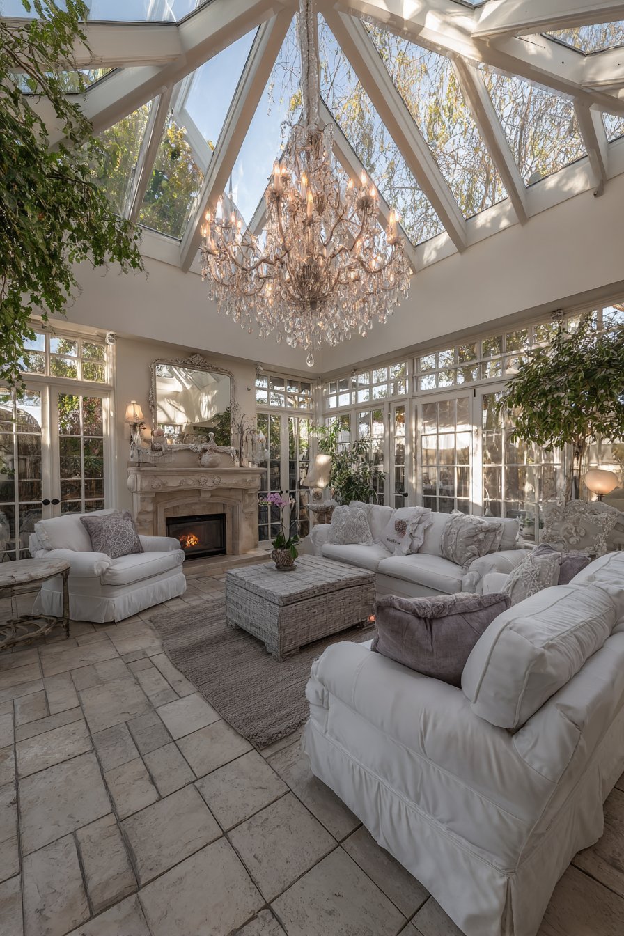 Glass-Walled Garden Room with Year-Round Comfort