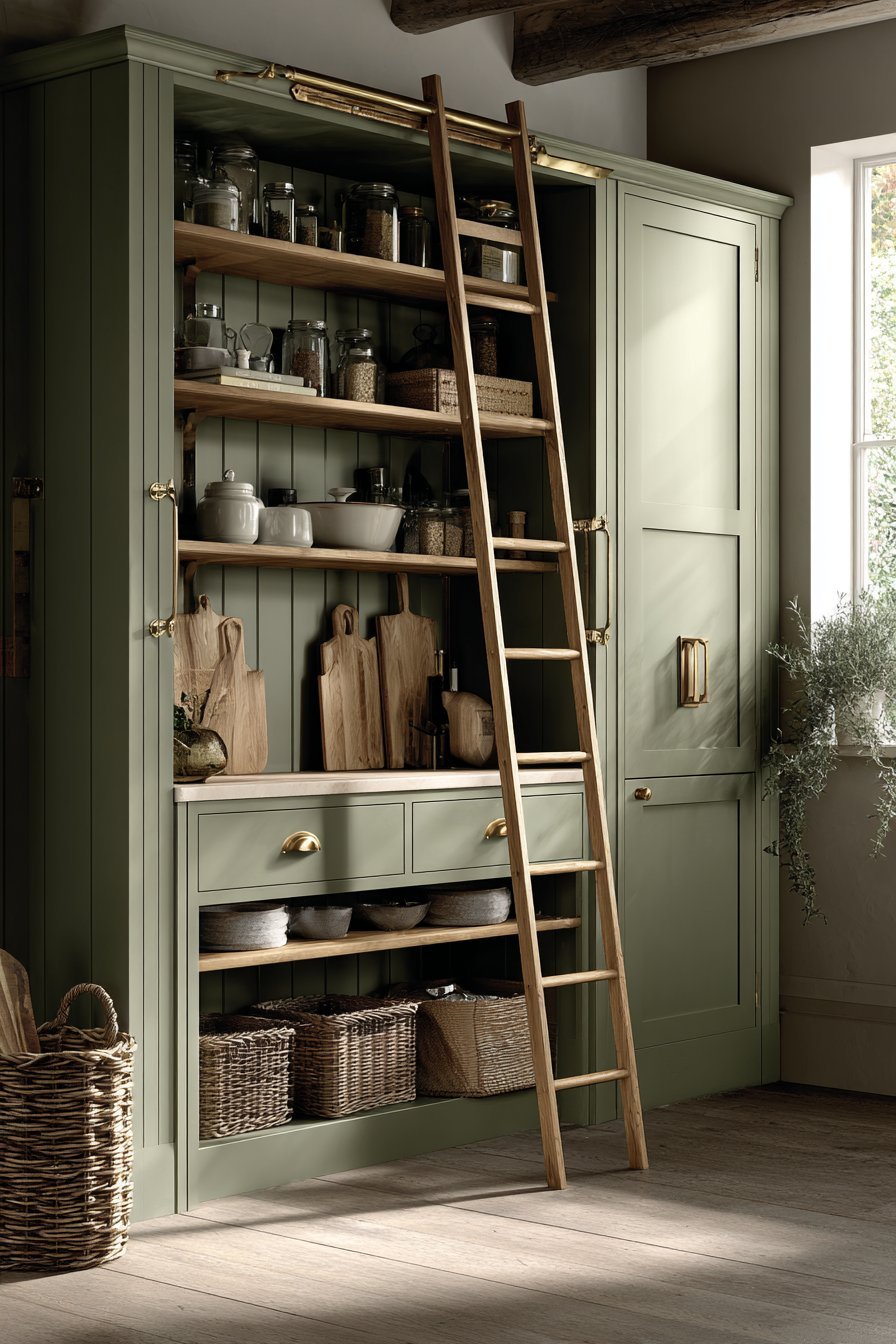 Floor-to-Ceiling Oak Pantry