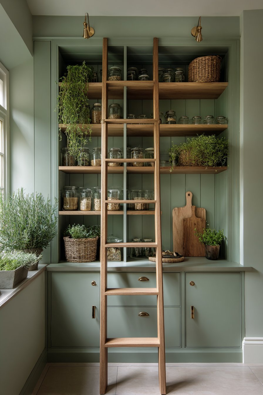 Floor-to-Ceiling Oak Pantry