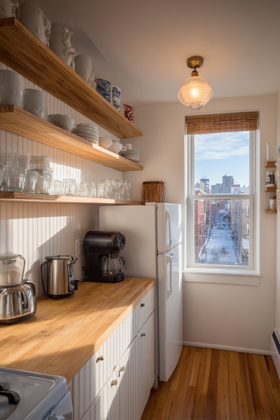 Contemporary Peninsula with Waterfall Edge Countertop