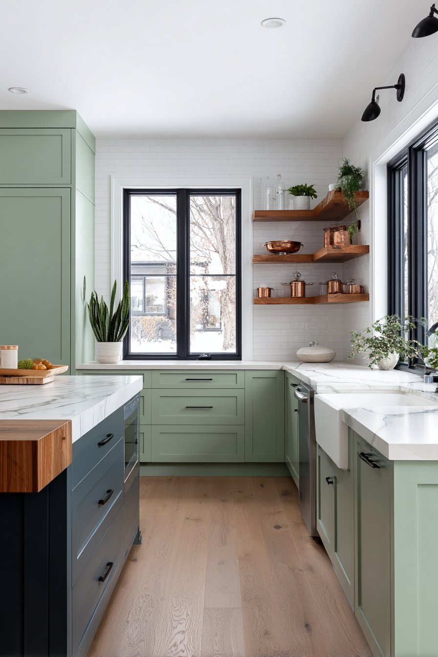 Bold Modern Farmhouse with Navy Contrast