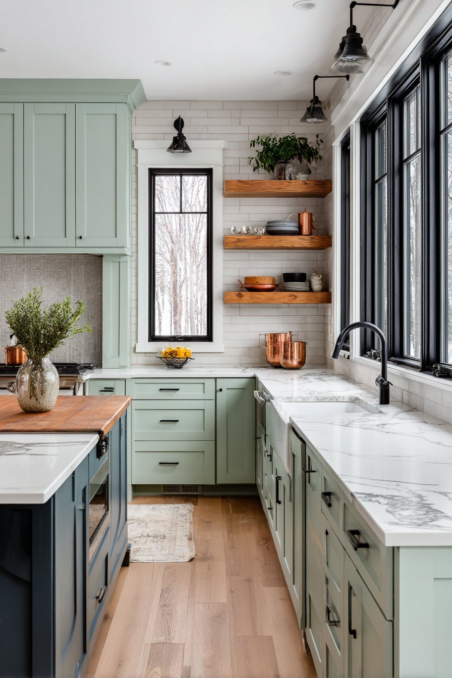 Bold Modern Farmhouse with Navy Contrast