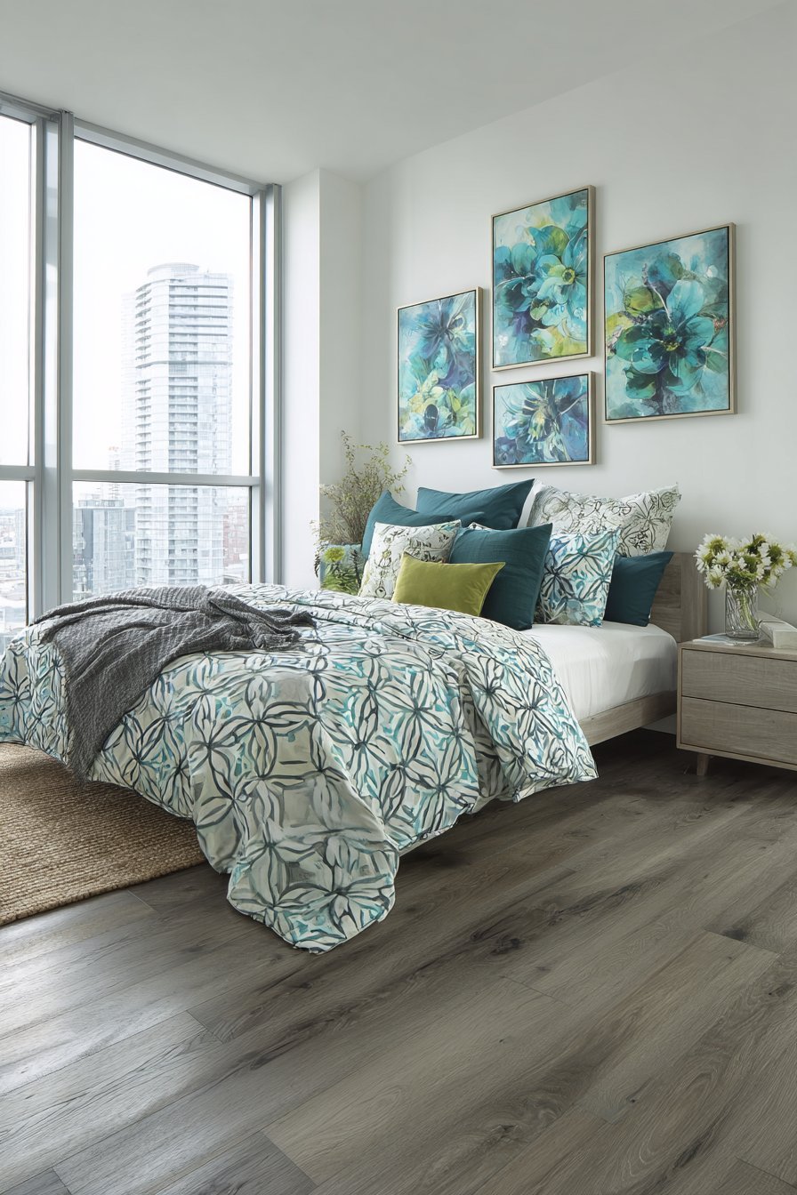 Canvas Art Installation with Tropical Integration