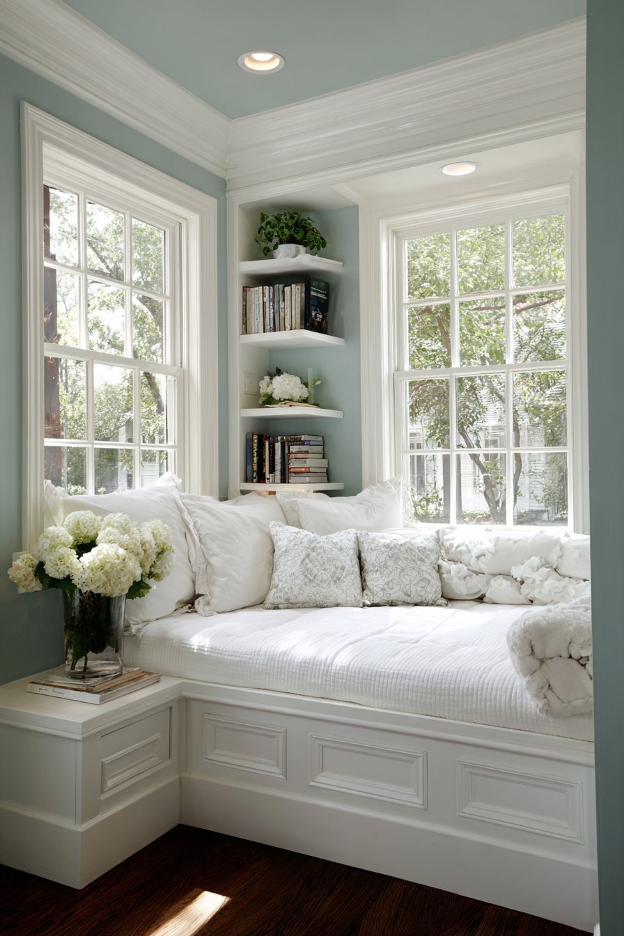 Windowed Alcove With Built-In Storage