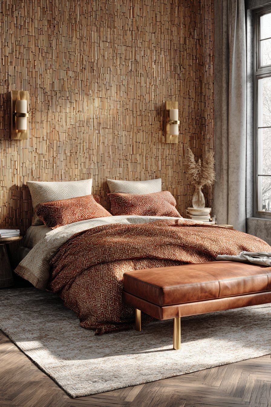 Horizontal Cedar Slat Accent Wall