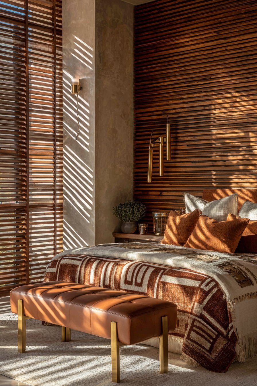 Horizontal Cedar Slat Accent Wall