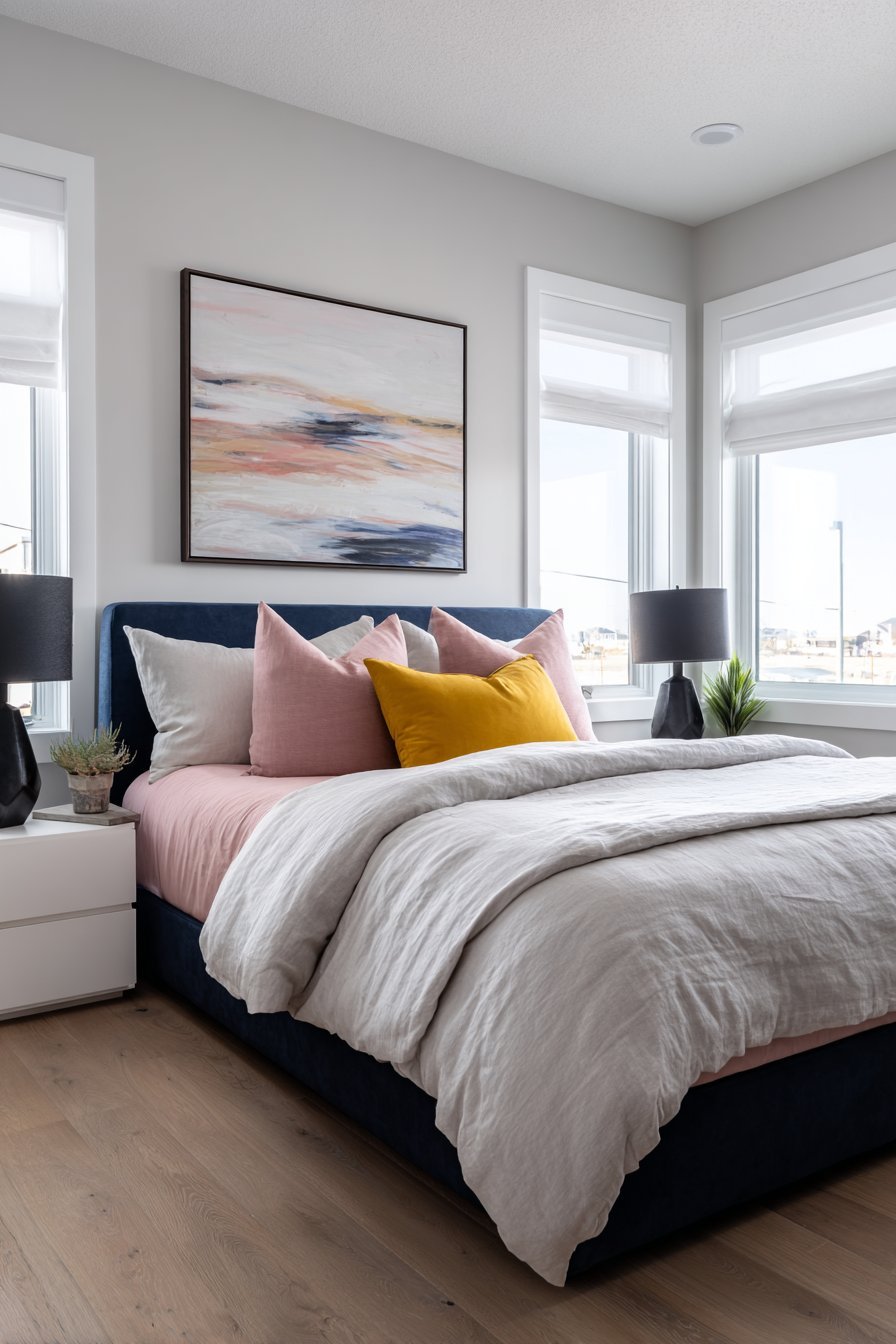 Colour-Blocked Contemporary Style