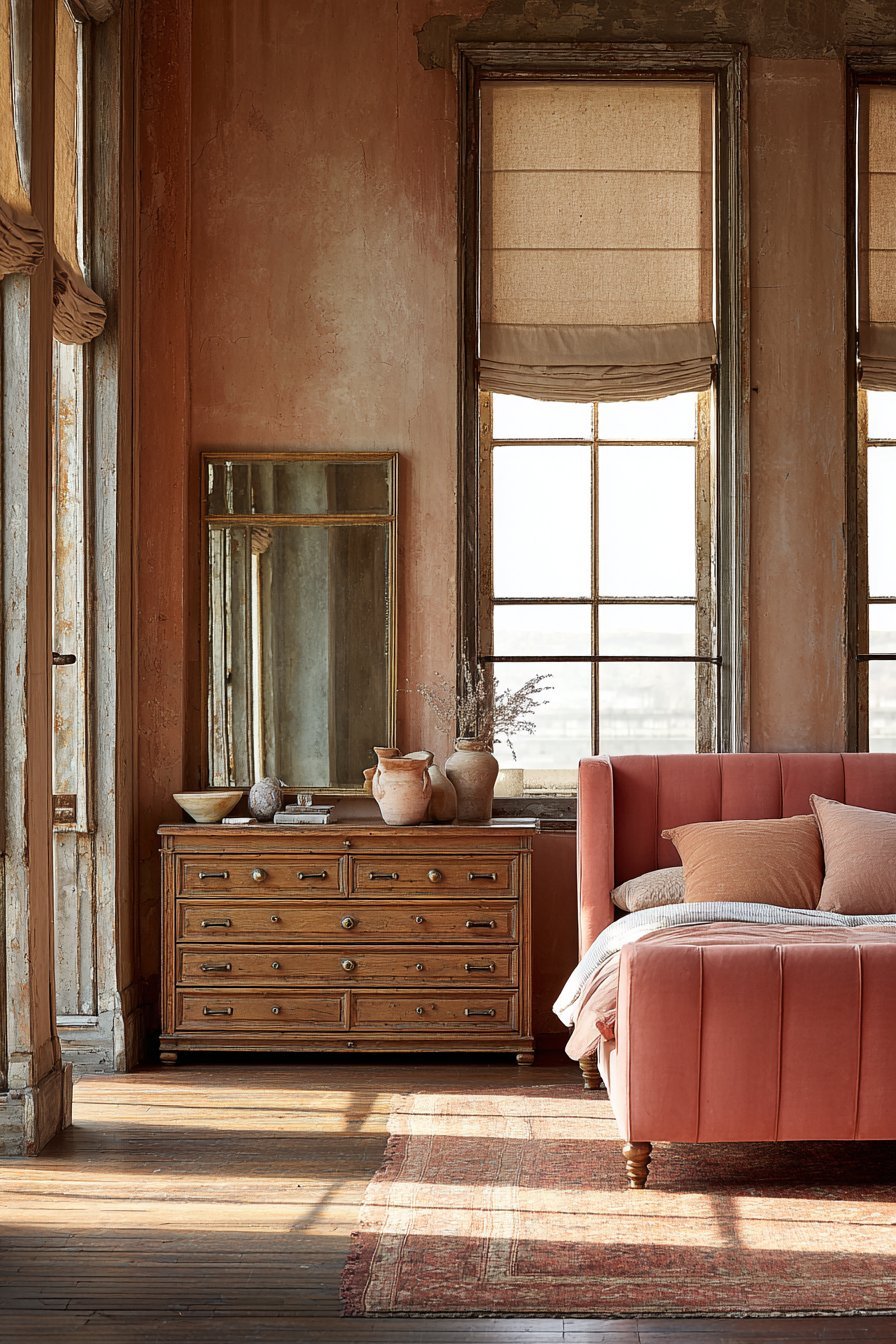 Transitional Velvet Upholstery with Limewash